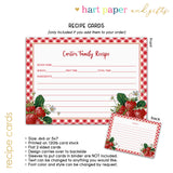 Strawberry Personalized 2" 3 Ring Recipe Book Binder