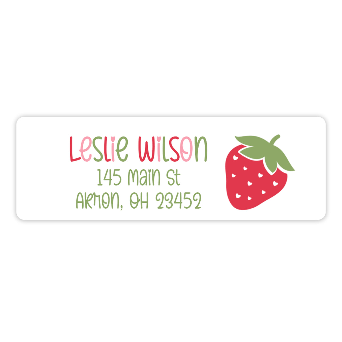 Strawberry Return Address Labels Personalized Custom • Self Adhesive Stickers
