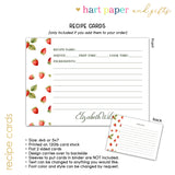 Strawberry Personalized 2" 3 Ring Recipe Book Binder