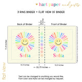 Sun Rainbow Personalized 2" 3 Ring Binder