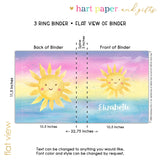Sun Rainbow Personalized 2" 3 Ring Binder