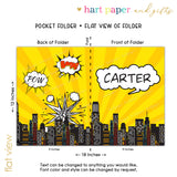 Superhero Personalized 2-Pocket Folder