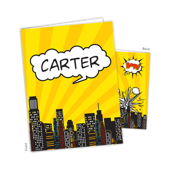 Superhero Personalized 2-Pocket Folder