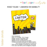 Superhero Personalized 2-Pocket Folder