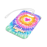 Tie Dye Heart Rainbow Luggage Bag Tag