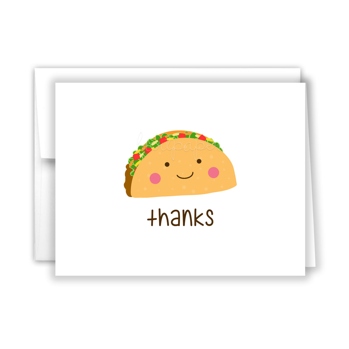 Taco Thank You Cards Note Card Personalized Custom Stationery • Flat or Folded
