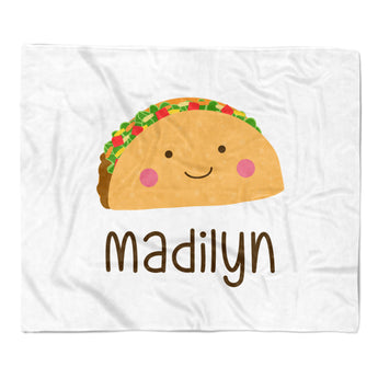 Taco Minky Blanket Personalized Custom