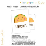 Taco Fiesta Personalized 2-Pocket Folder