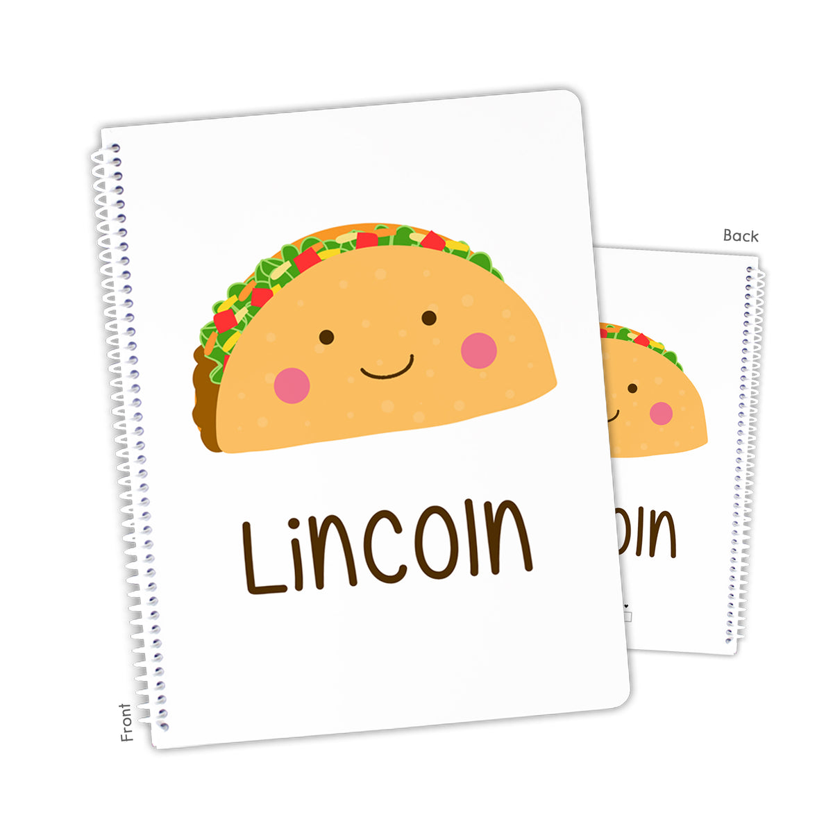 Taco Personalized Custom Notebook or Sketchbook • School Office Supplies