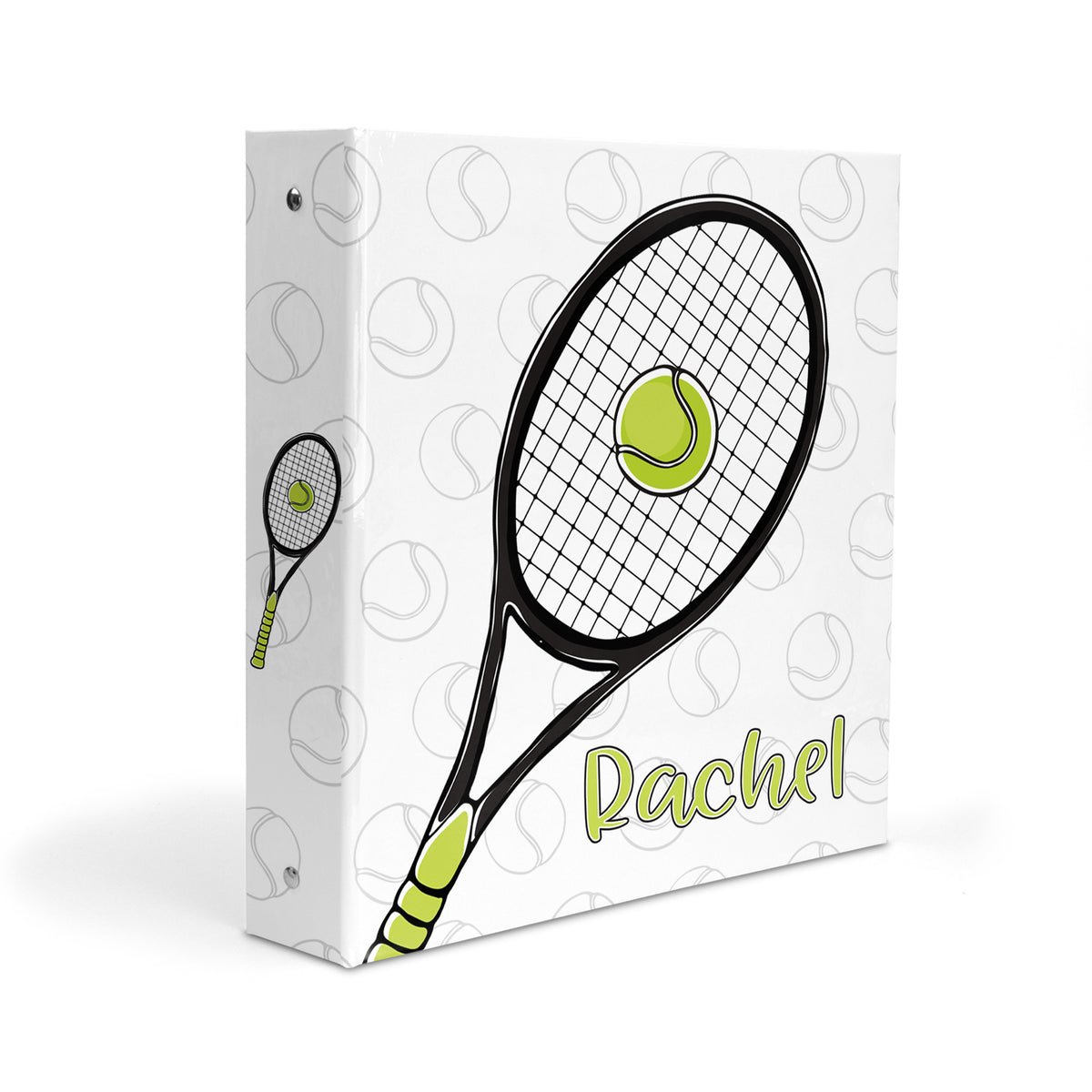 Tennis Sports Personalized Custom 2" 3 Ring Binder • School Office Supplies
