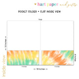 Rainbow Heart Tie Dye Personalized 2-Pocket Folder