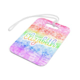 Tie Dye Rainbow Luggage Bag Tag