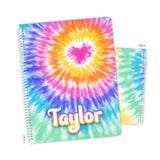 Tie Dye Heart Rainbow Personalized Notebook or Sketchbook
