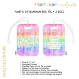 Tie Dye Rainbow Luggage Bag Tag
