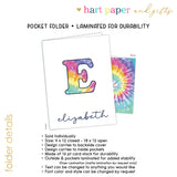 Rainbow Tie Dye Personalized 2-Pocket Folder