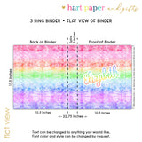 Rainbow Tie Dye Personalized 2" 3 Ring Binder