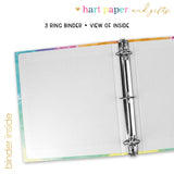 Rainbow Tie Dye Personalized 2" 3 Ring Binder
