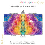 Rainbow Tie Dye Personalized 2" 3 Ring Binder