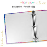 Rainbow Tie Dye Personalized 2" 3 Ring Binder