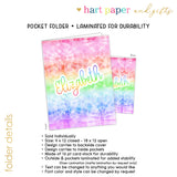Rainbow Tie Dye Personalized 2-Pocket Folder