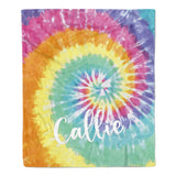 Rainbow Tie Dye Minky Blanket Personalized Custom