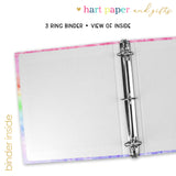 Rainbow Tie Dye Personalized 2" 3 Ring Binder