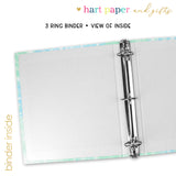 Pastel Rainbow Heart Tie Dye Personalized 2" 3 Ring Binder