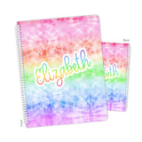 Tie Dye Rainbow Personalized Notebook or Sketchbook