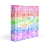 Rainbow Tie Dye Personalized 2" 3 Ring Binder