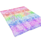 Rainbow Tie Dye Minky Blanket Personalized Custom