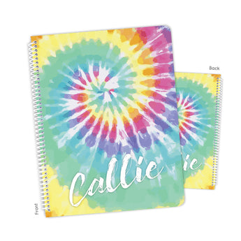 Tie Dye Rainbow Personalized Notebook or Sketchbook