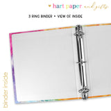 Rainbow Tie Dye Personalized 2" 3 Ring Binder