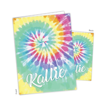 Rainbow Tie Dye Personalized 2-Pocket Folder