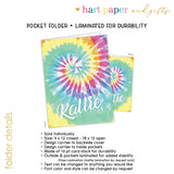 Rainbow Tie Dye Personalized 2-Pocket Folder