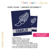 Track Running Personalized 2-Pocket Folder