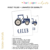 Tractor Personalized 2-Pocket Folder