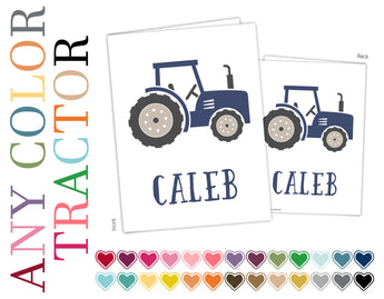 Tractor Personalized 2-Pocket Folder