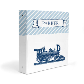 Train Personalized 2" 3 Ring Binder