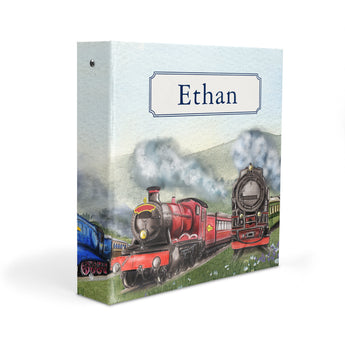 Train Personalized 2" 3 Ring Binder
