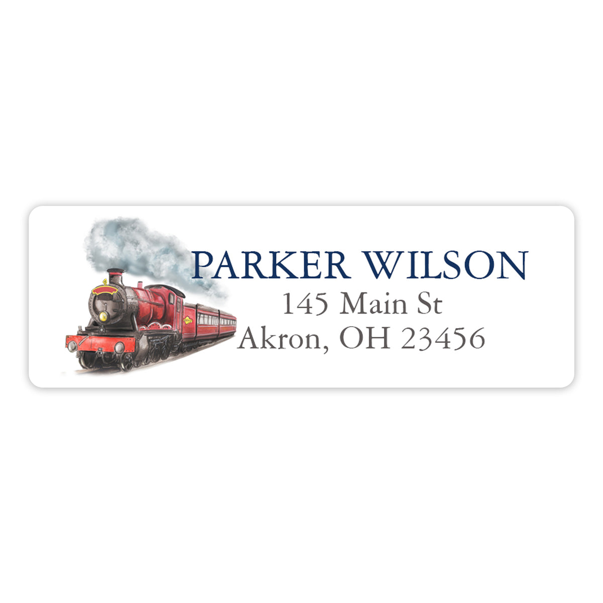 Train Return Address Labels Personalized Custom • Self Adhesive Stickers