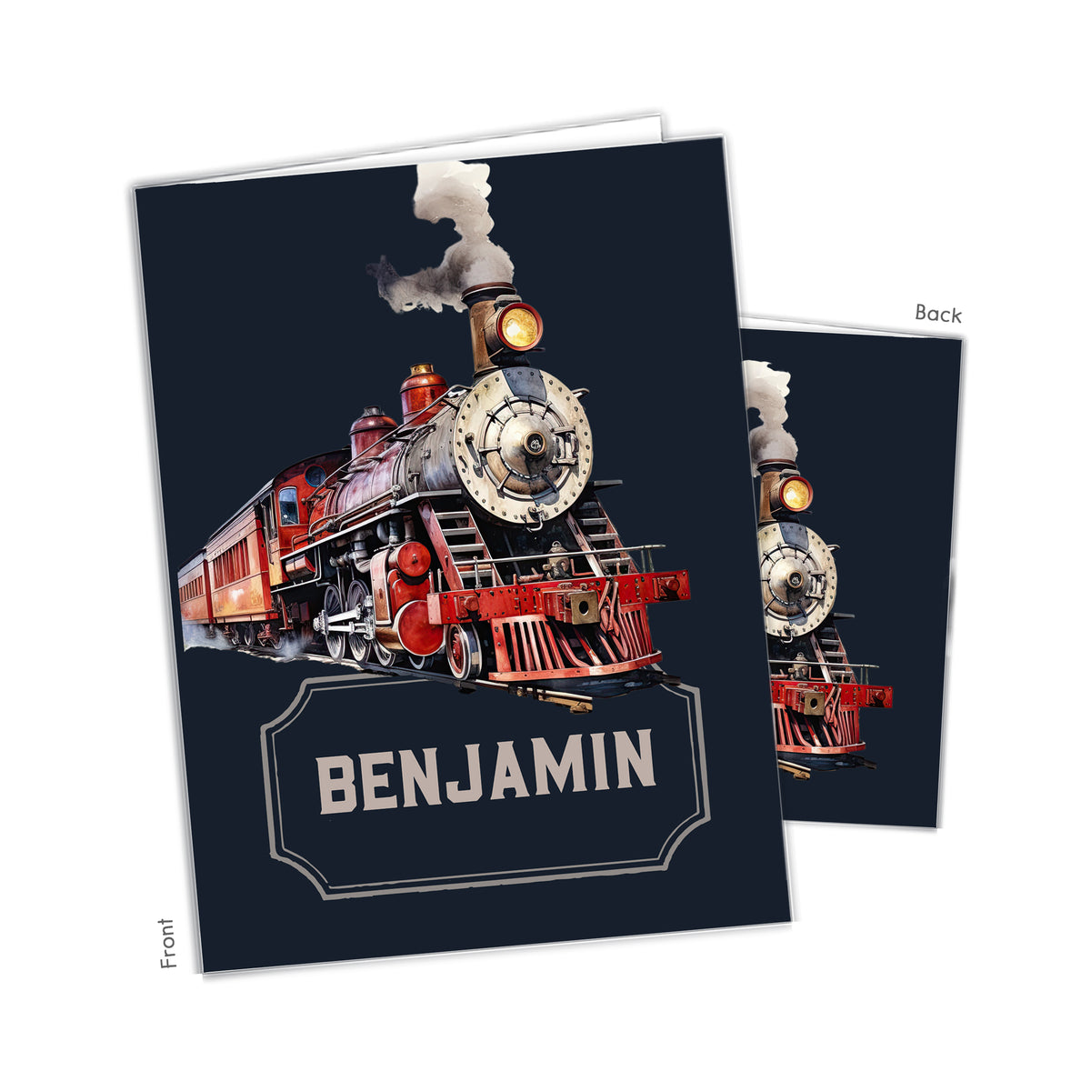 Train Personalized Custom 2-Pocket Folder • School Office Supplies
