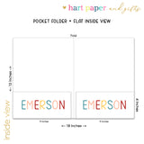 Alphabet Truck Car Personalized 2-Pocket Folder