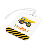 Construction Dump Trucks Luggage Bag Tag