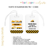 Construction Trucks Luggage Bag Tag