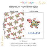 Sea Turtle Personalized 2-Pocket Folder