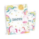Rainbow Unicorn Personalized Notebook or Sketchbook