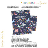 Rainbow Unicorn Personalized 2-Pocket Folder