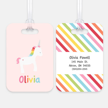 Rainbow Unicorn c Luggage Bag Tag