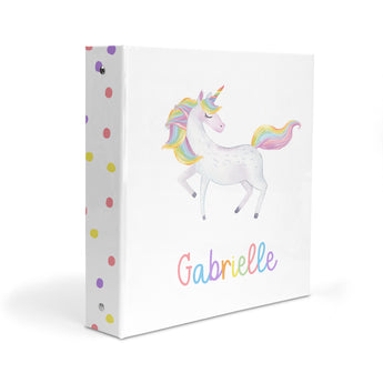 Unicorn Rainbow Personalized 2" 3 Ring Binder