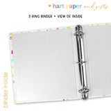 Unicorn Rainbow Personalized 2" 3 Ring Binder